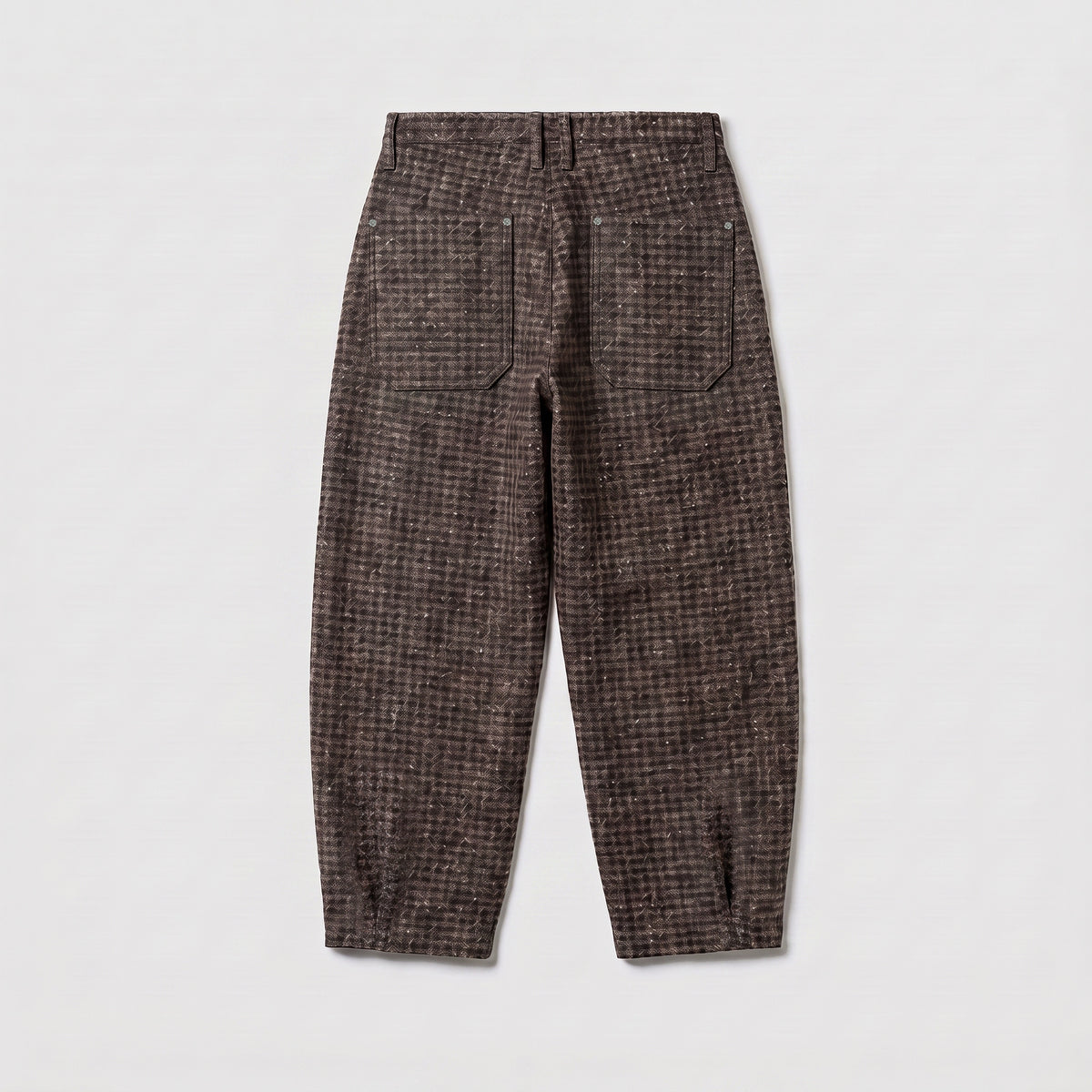 Relaxed trousers in premium bonding quality. | TWIST sports | coffee houndstooth | Back view of bust